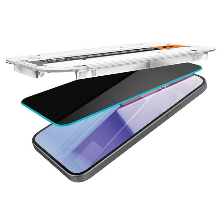 Iphone Spigen Naytonsuojat | Spigen Glas.Tr Ez Fit Privacy (Iphone 15)