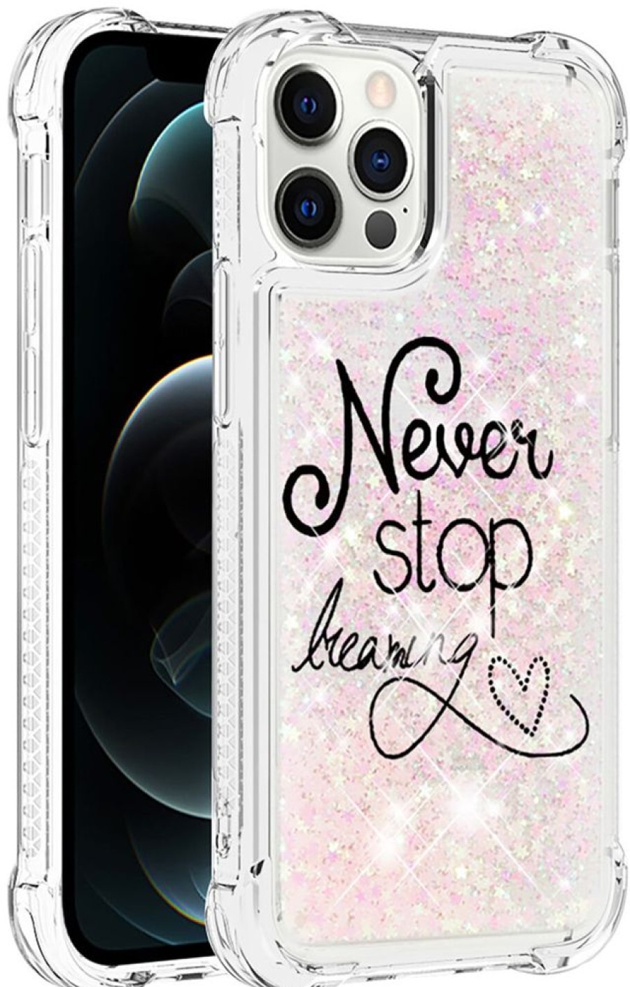 Iphone Trolsk Kuoret & Kotelot | Trolsk Liquid Glitter Case - Dreaming (Iphone 12/12 Pro)