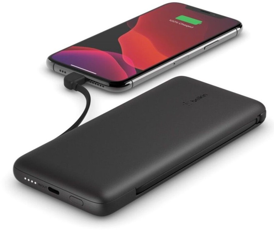 Iphone Belkin Varavirtalahteet | Belkin 10K Usb-C Power Bank Integroiduilla Kaapeleilla