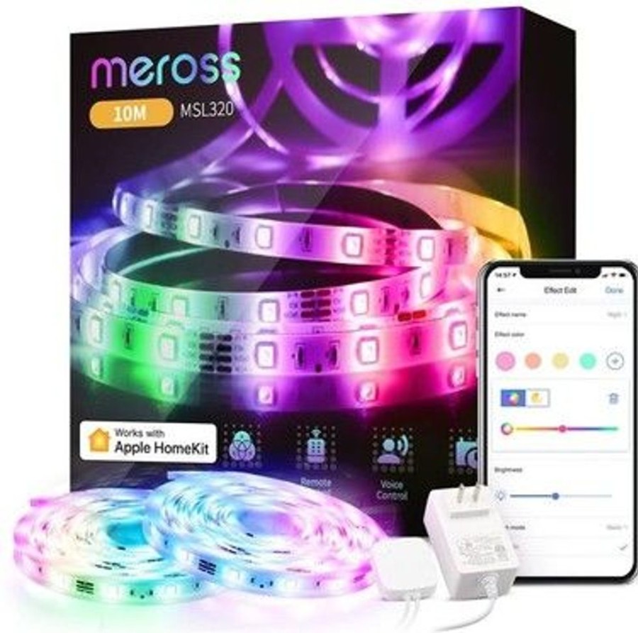 Alykkaat Kodit Meross Valaistus | Meross Smart Wi-Fi Light Strip Apple Homekit -Sovelluksella