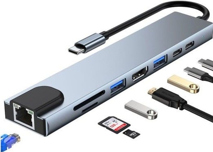 Mac Lippa Haaroittimet | Lippa 8-In-1 87W Usb-C Hub