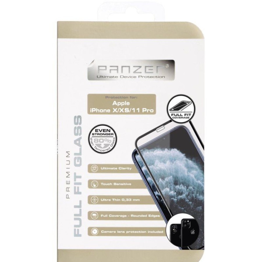 Iphone Panzer Naytonsuojat | Panzer Full-Fit Silicate Screen Protector V2 (Iphone 11 Pro/X/Xs)