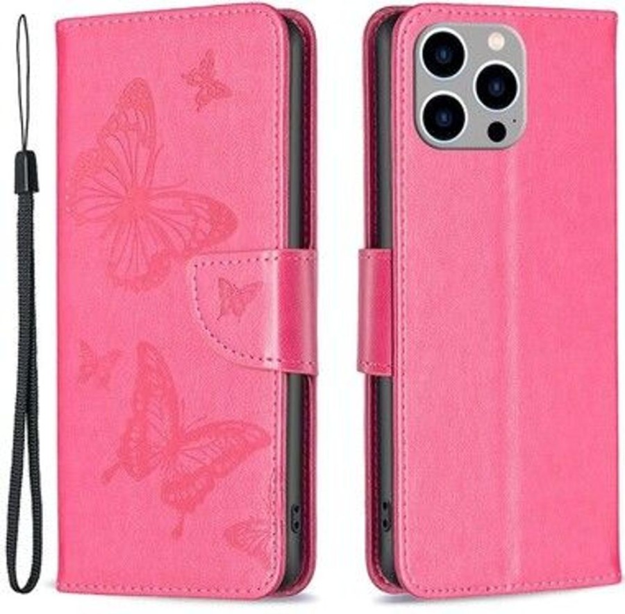 Iphone Trolsk Kuoret & Kotelot | Trolsk Imprint Butterflies Wallet (Iphone 15 Pro Max)