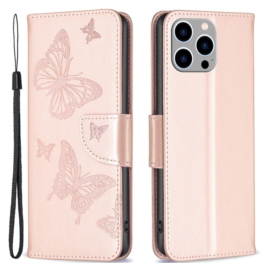 Iphone Trolsk Kuoret & Kotelot | Trolsk Imprint Butterflies Wallet (Iphone 15 Pro Max)