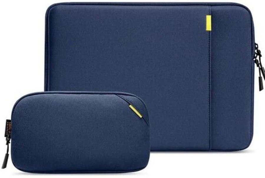 Mac Tomtoc Tietokonelaukut | Tomtoc Versatile A13 Recycled Sleeve With Pouch (Macbook Pro/Air 13") - Morkbla