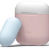 Airpods Elago Kotelot | Elago Airpods Duo Silicone Case (Airpods 1/2) - Vaaleanpunainen (Valkoinen/Vaaleansininen)