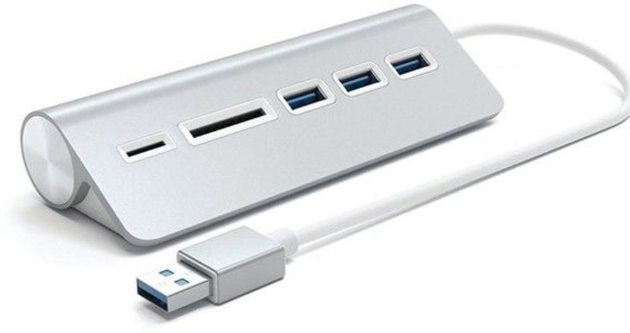 Mac Satechi Haaroittimet | Satechi Usb-A Aluminium Usb 3.0 Hub & Card Reader