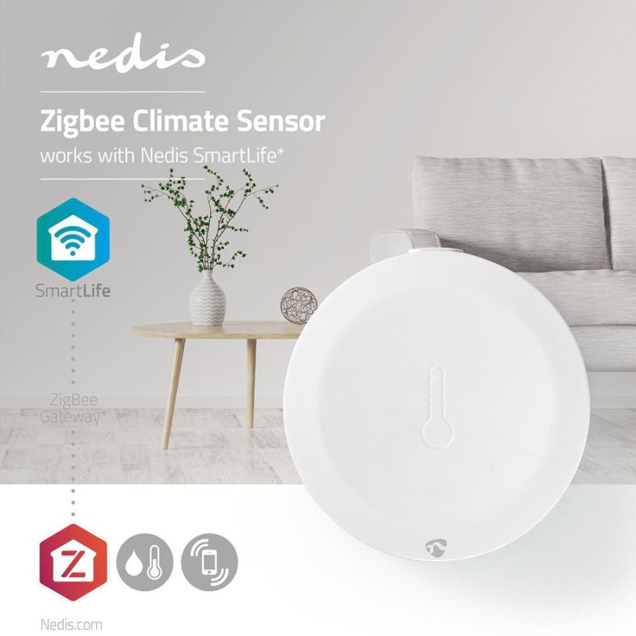 Alykkaat Kodit Nedis Sensorit | Nedis Smartlife Zigbee Climate Sensor