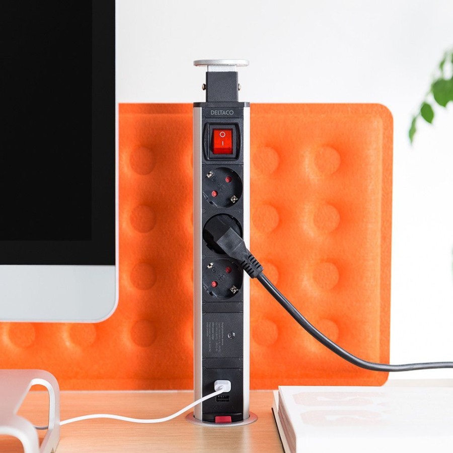 Ipad Deltaco Laturit | Deltaco Office Pop-Up Power Strip Ylijannitesuojalla