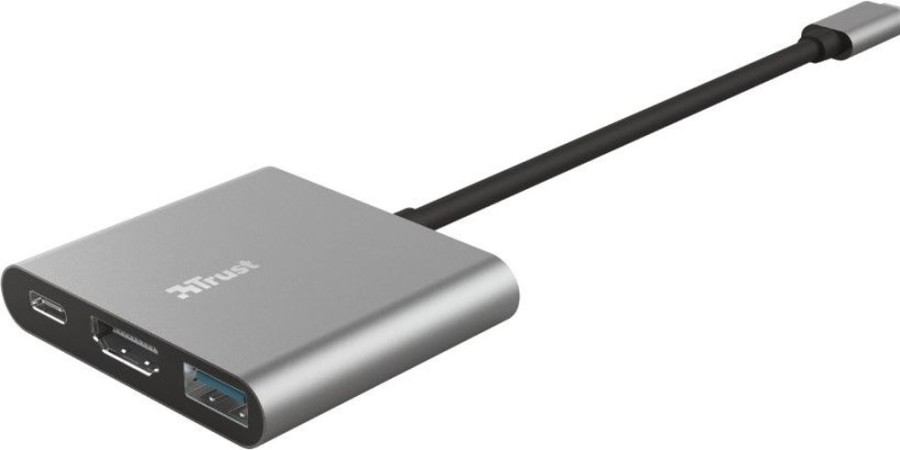 Mac Trust Haaroittimet | Trust Dalyx 3-In-1 Multiport Usb-C Adapter