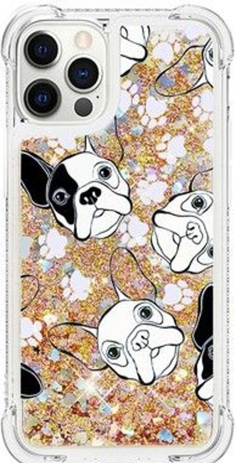 Iphone Trolsk Kuoret & Kotelot | Trolsk Liquid Glitter Case - Koirat (Iphone 12 Pro Max)