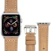 Apple Watch Qialino Kasivarsihihna | Qialino Leather Strap (Watch 41/40/38 Mm) - Beige