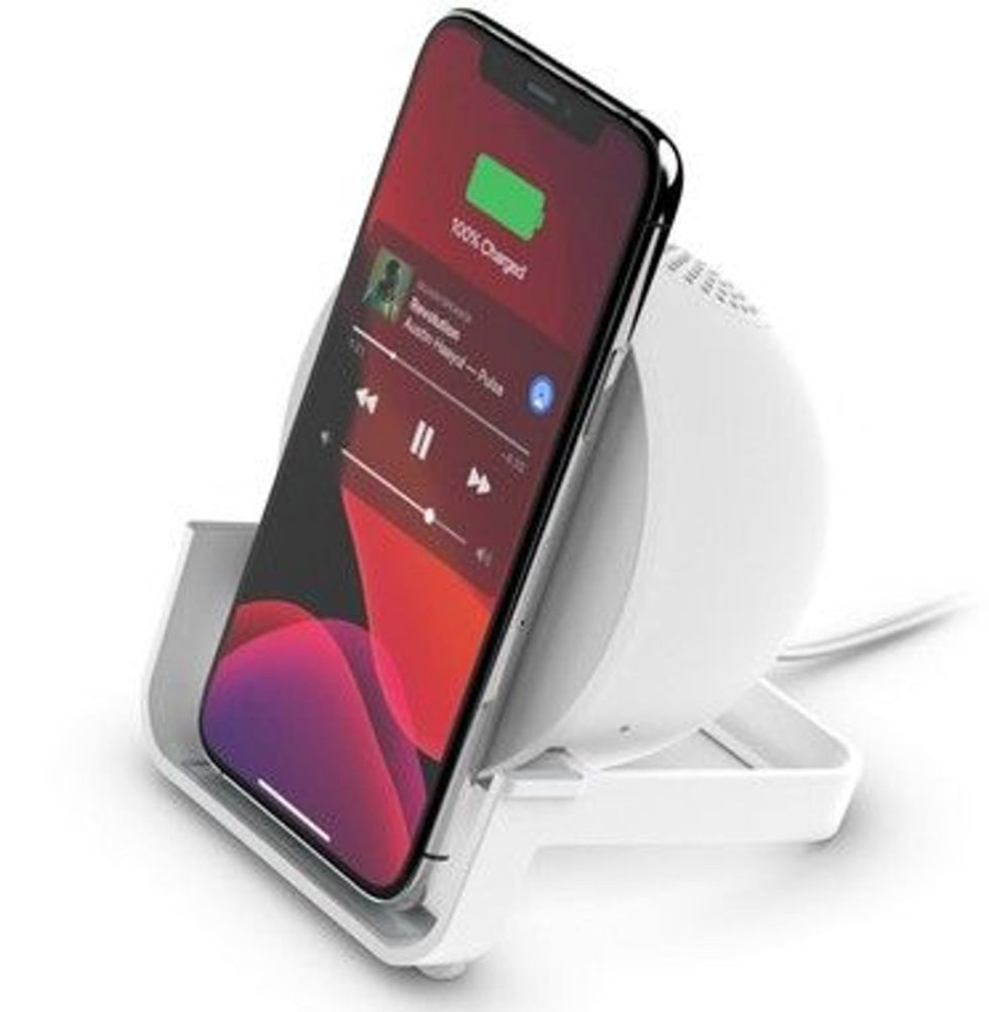 Iphone Belkin Laturit | Belkin Boostcharge Langaton Latausteline + Kaiutin - Valkoinen