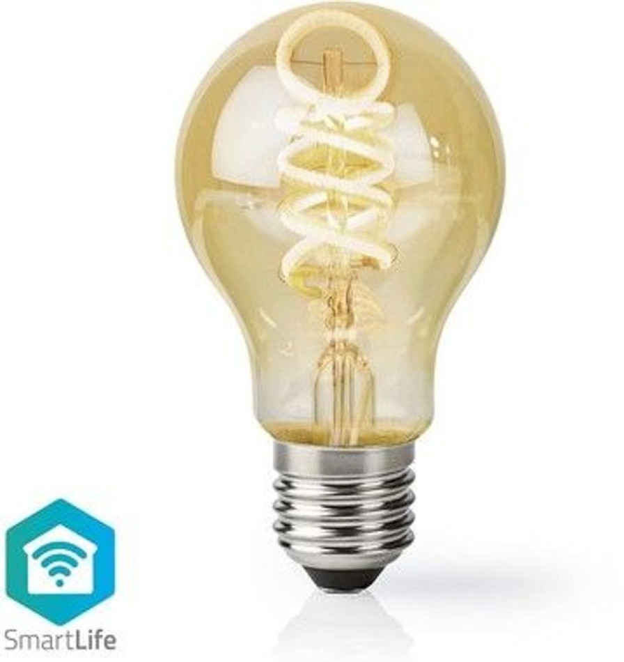 Alykkaat Kodit Nedis Valaistus | Nedis Smartlife Wi-Fi Smart Led Vintage -Polttimo E27 4,9W