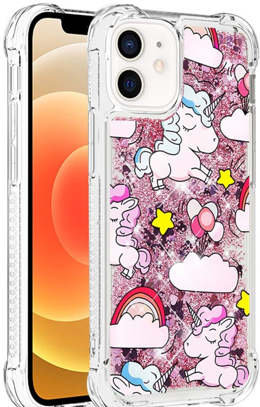 Iphone Trolsk Kuoret & Kotelot | Trolsk Liquid Glitter Case - Unicorn (Iphone 12 Mini)