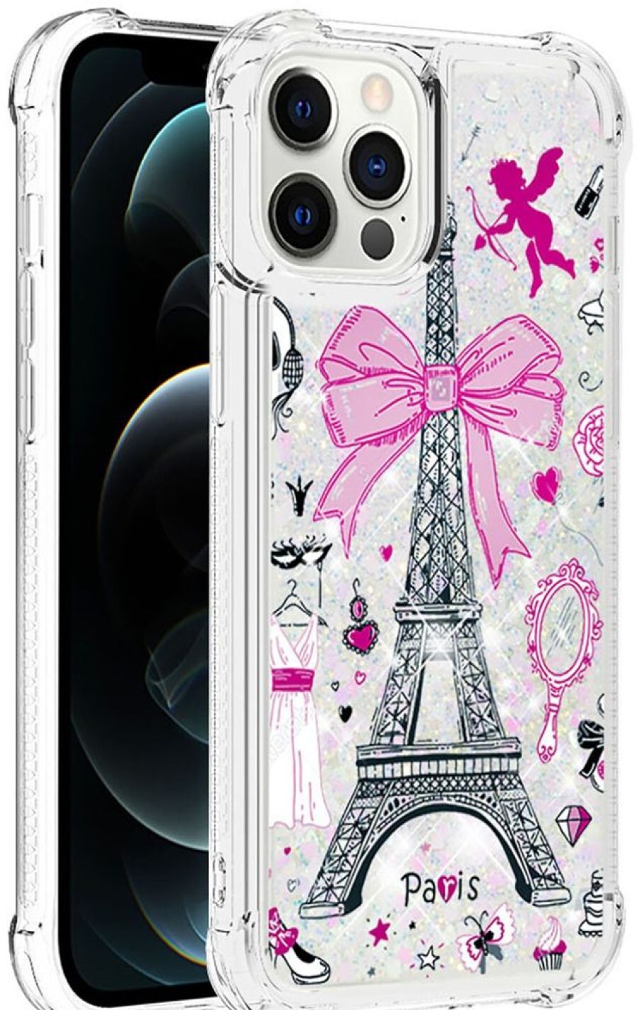 Iphone Trolsk Kuoret & Kotelot | Trolsk Liquid Glitter Case - Paris (Iphone 15 Pro)