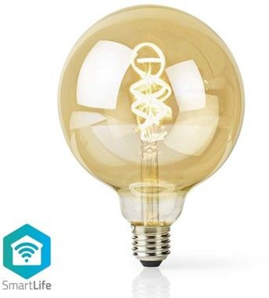 Alykkaat Kodit Nedis Valaistus | Nedis Smartlife Wi-Fi Smart Led Vintage Polttimo E27 Globe 4,9W