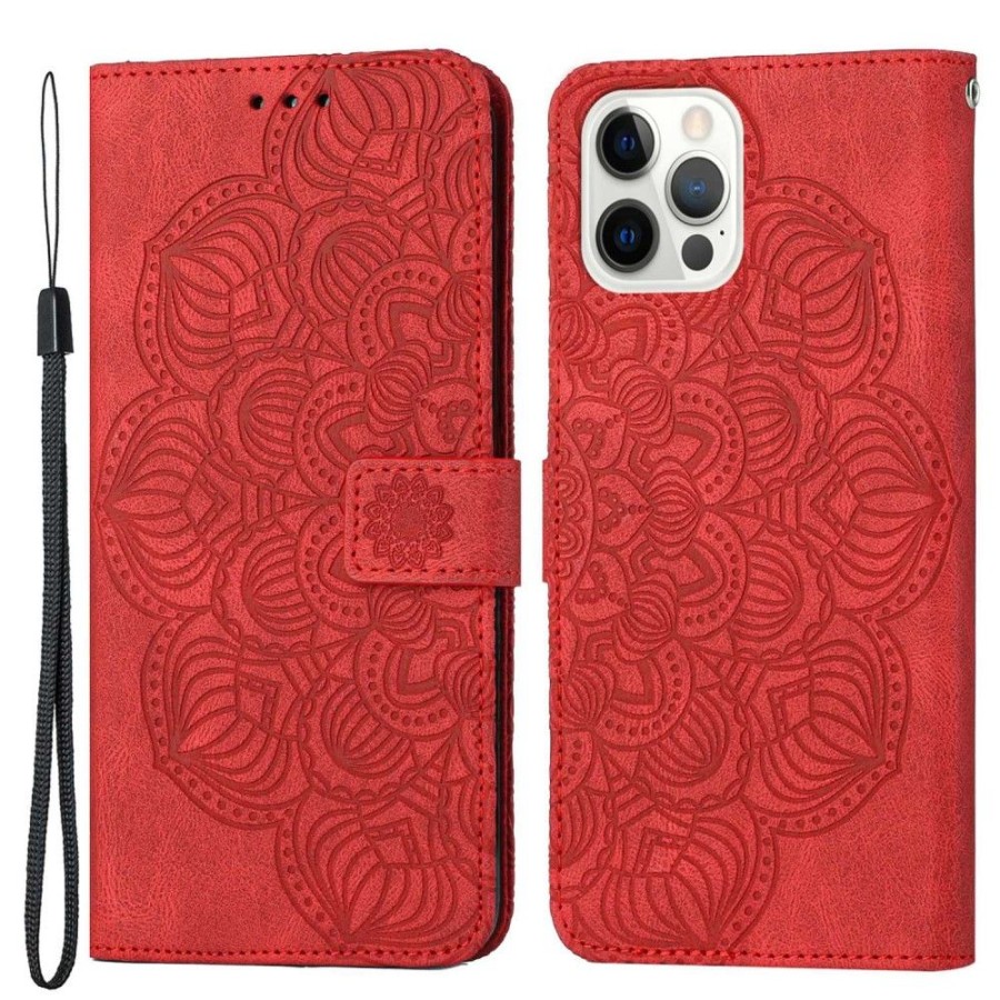 Iphone Trolsk Kuoret & Kotelot | Trolsk Imprint Mandala Flower Wallet (Iphone 14 Pro)