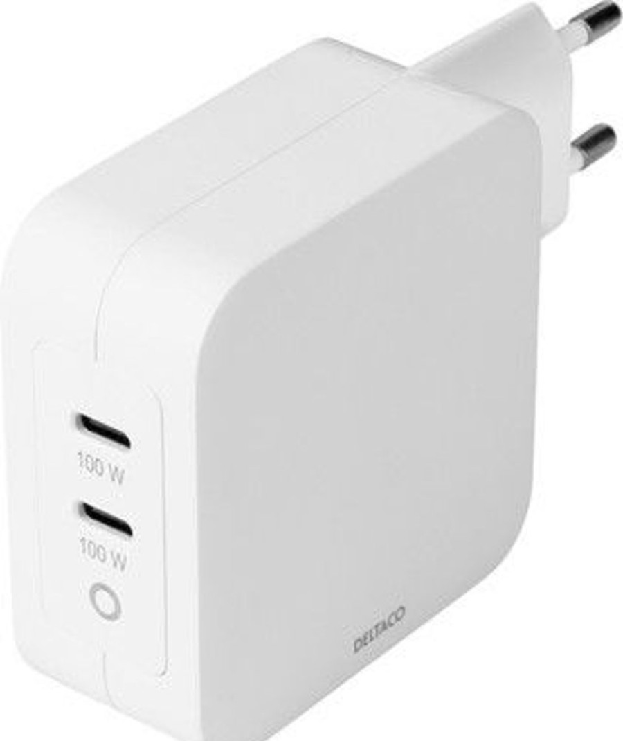 Mac Deltaco Lataaminen | Deltaco 100 W Dual Usb-C Seinalaturi