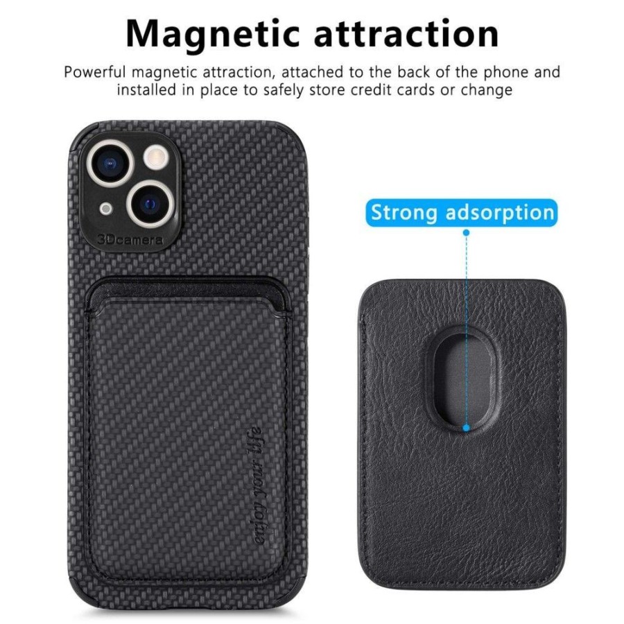 Iphone Trolsk Kuoret | Trolsk Carbon Fiber Wallet (Iphone 14)