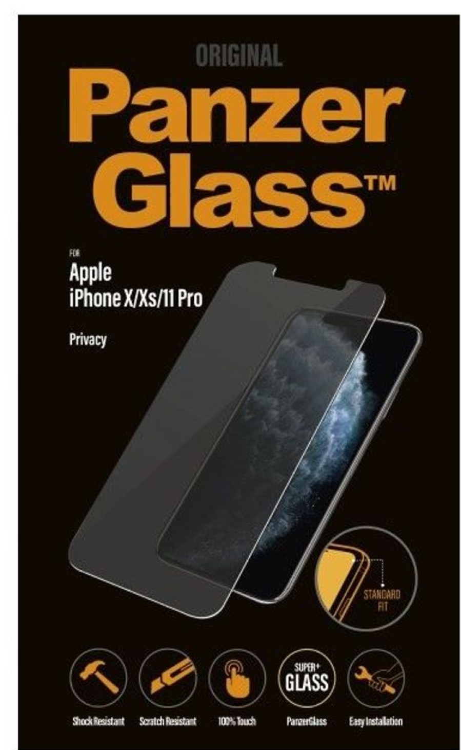 Iphone PanzerGlass Naytonsuojat | Panzerglass Standard Fit Privacy (Iphone 11 Pro/X/Xs)