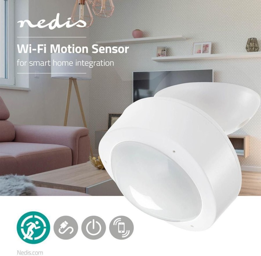 Alykkaat Kodit Nedis Sensorit | Nedis Smartlife Wi-Fi -Liiketunnistin