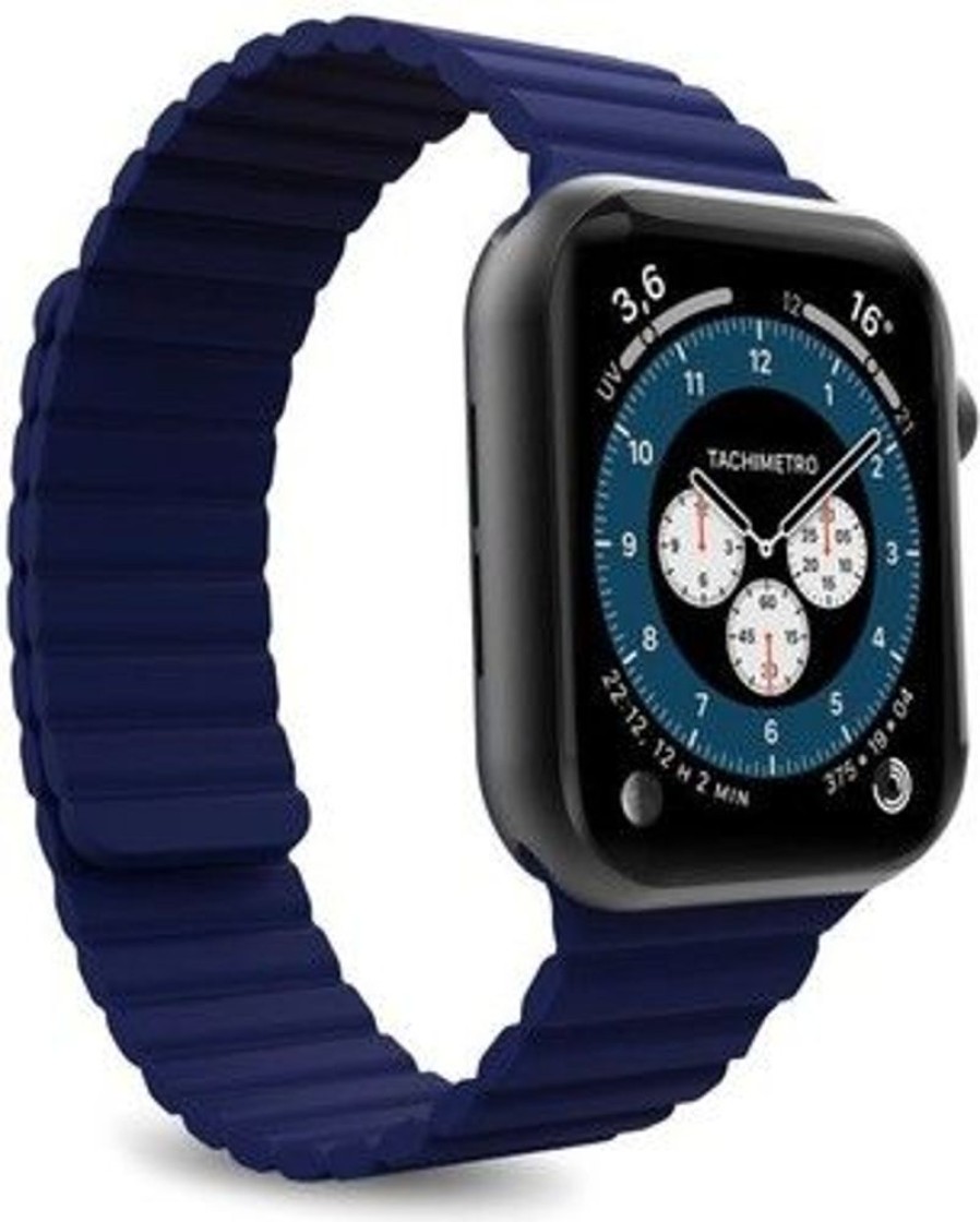 Apple Watch Puro Kasivarsihihna | Puro Icon Link (Watch 49/45/44/42Mm) - Bla