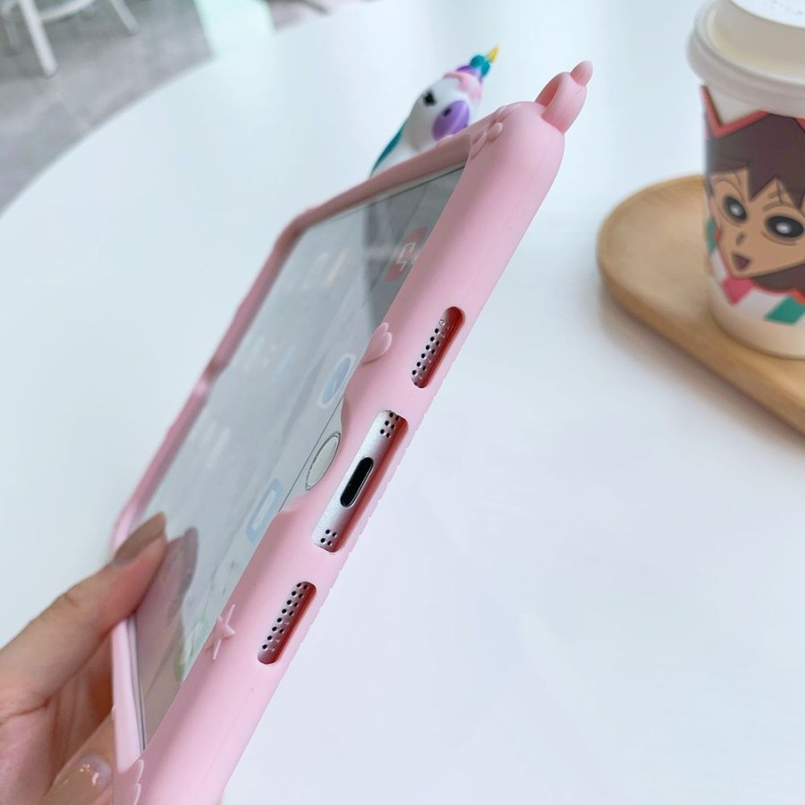 Ipad Trolsk Vanhemmat Laitteet | Trolsk Kids Case With Strap - Cute Pink Unicorn (Ipad Pro 12,9)