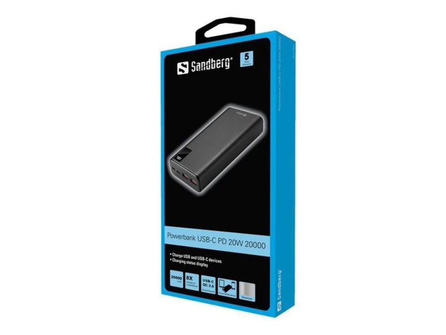 Mac Sandberg Lataaminen | Sandberg 20.000Mah Pd 20W Powerbank Usb-C