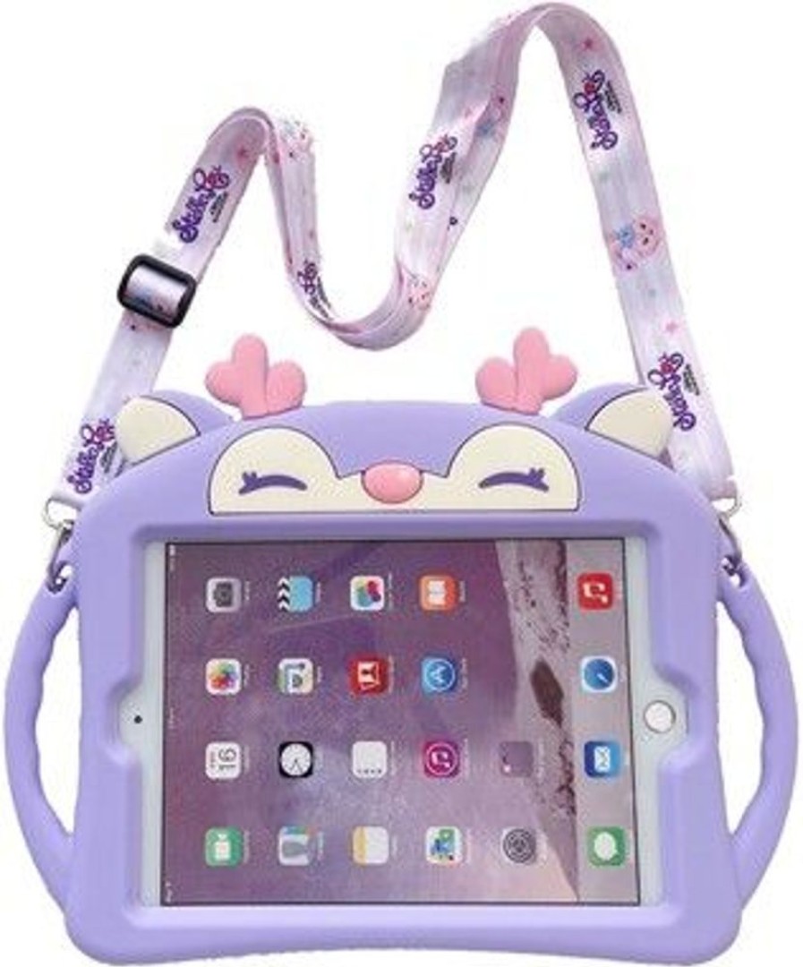 Ipad Trolsk Vanhemmat Laitteet | Trolsk Kids Case With Strap - Purple Deer (Ipad 9,7)