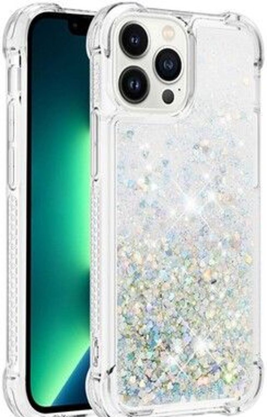 Iphone Trolsk Kuoret & Kotelot | Trolsk Liquid Glitter Case - Hearts (Iphone 15 Pro)