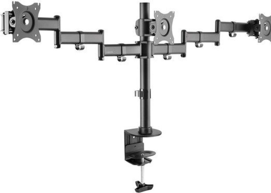 Kotitoimisto LogiLink Ergonomia | Logilink Triple Monitor Desk Mount Bp0050