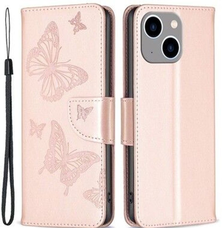 Iphone Trolsk Kuoret & Kotelot | Trolsk Imprint Butterflies -Lompakko (Iphone 15 Plus)