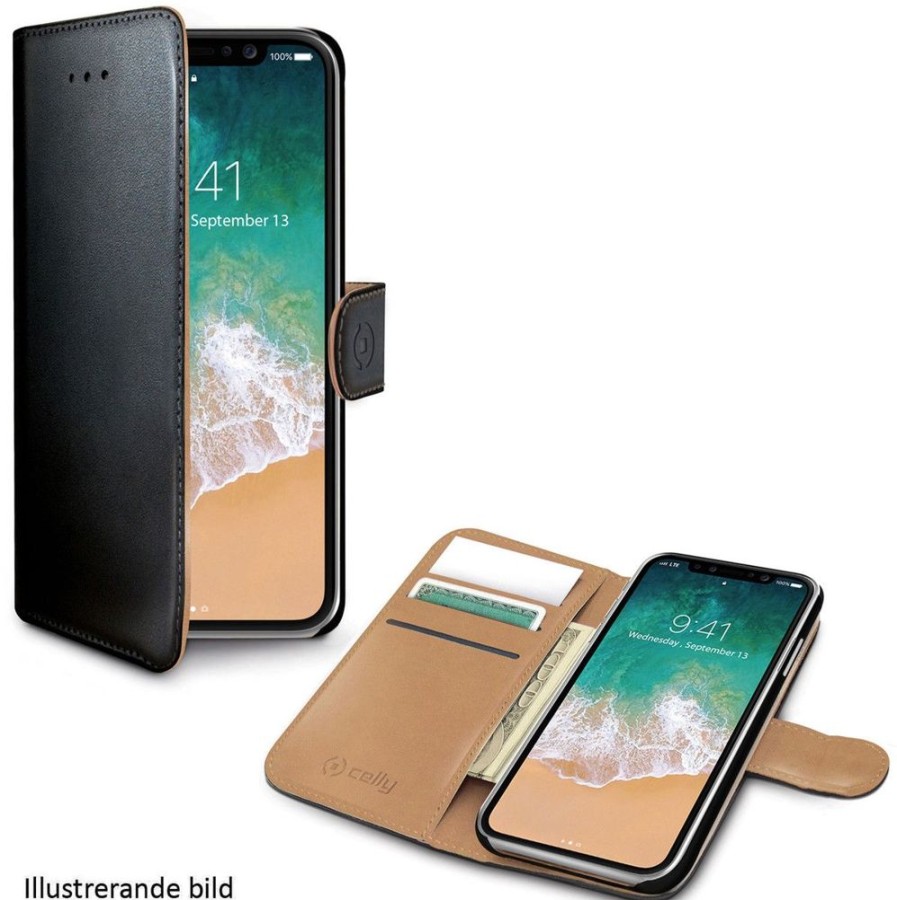 Iphone Celly Kuoret & Kotelot | Celly Wallet Case (Iphone 11) - Musta