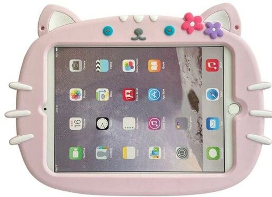 Ipad Trolsk Vanhemmat Laitteet | Trolsk Kids Case Hihnalla - Pink Cat (Ipad 9,7)