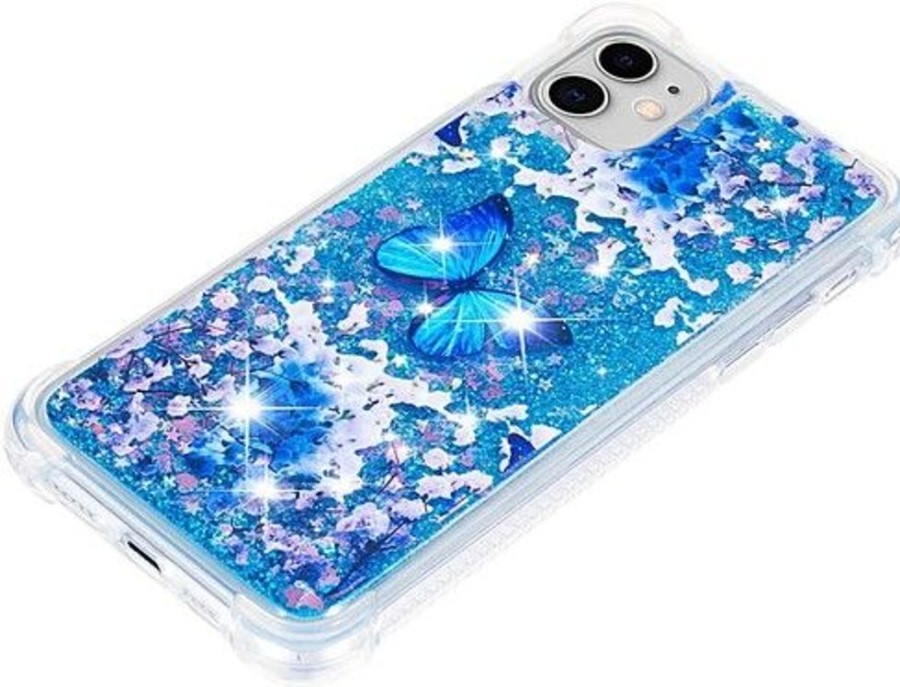 Iphone Trolsk Vanhemmat Laitteet | Trolsk Liquid Glitter Case - Butterfly (Iphone 11)