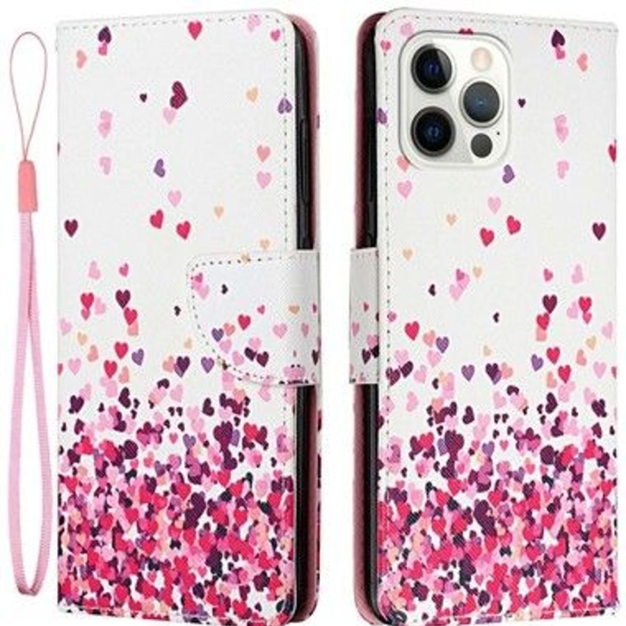 Iphone Trolsk Lastentarvikkeet | Trolsk Pink Hearts Wallet (Iphone 14 Pro)