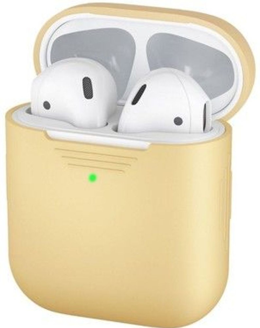 Airpods KeyBudz Kotelot | Keybudz Podskinz Silicone Case (Apple Airpods 1/2) - Keltainen