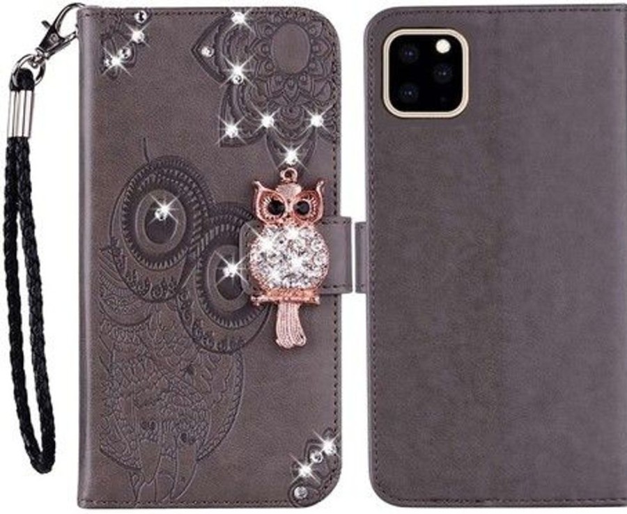 Iphone Trolsk Kuoret & Kotelot | Trolsk Rhinestone Owl -Lompakko (Iphone 14 Plus)