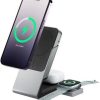 Iphone Alogic Laturit | Alogic Matrix 3-In-1 Magneettinen Lataustelakka Apple Watch -Laturilla - Musta