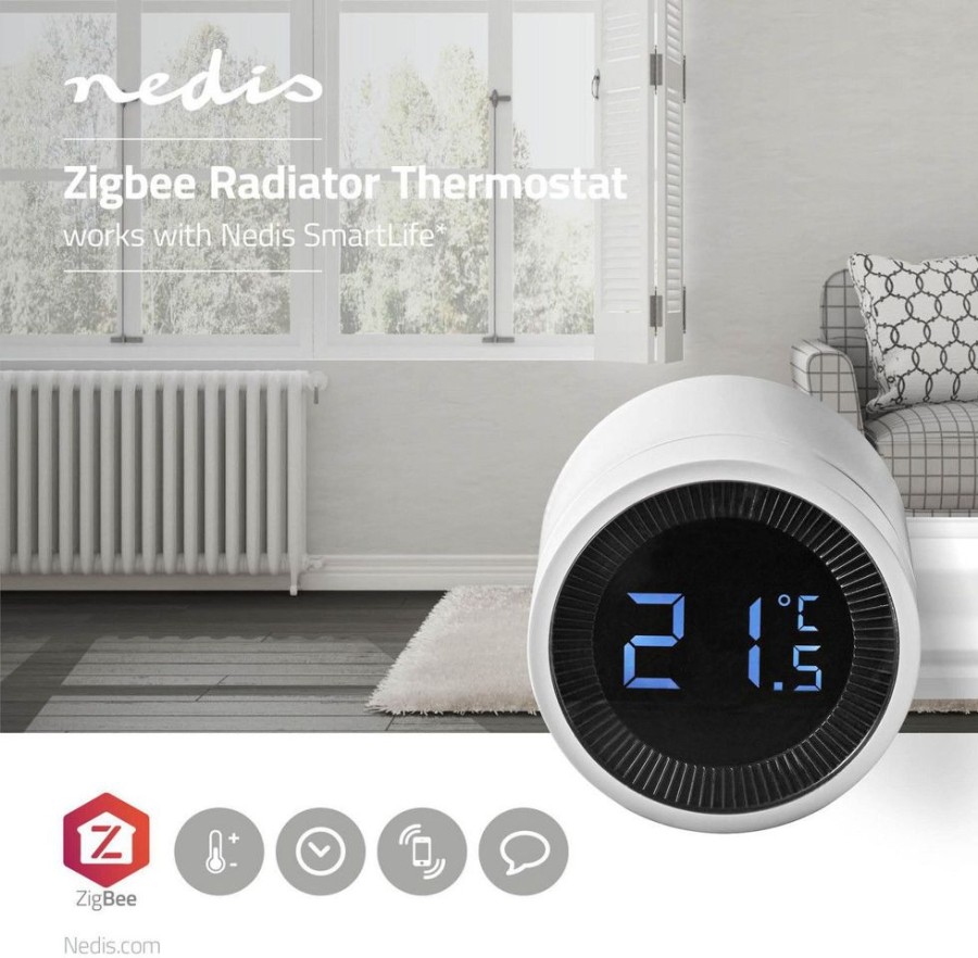 Alykkaat Kodit Nedis Sensorit | Nedis Smartlife Zigbee Radiator Control