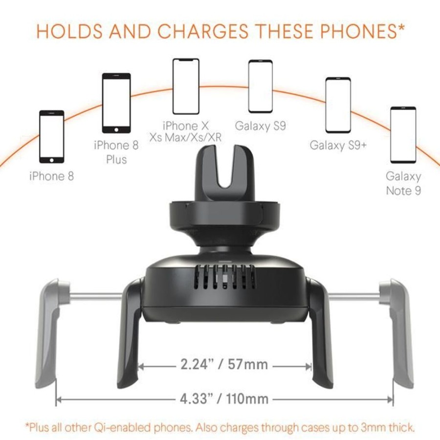 Iphone Kenu Telineet | Kenu Airframe Wireless 10W Vent Mount