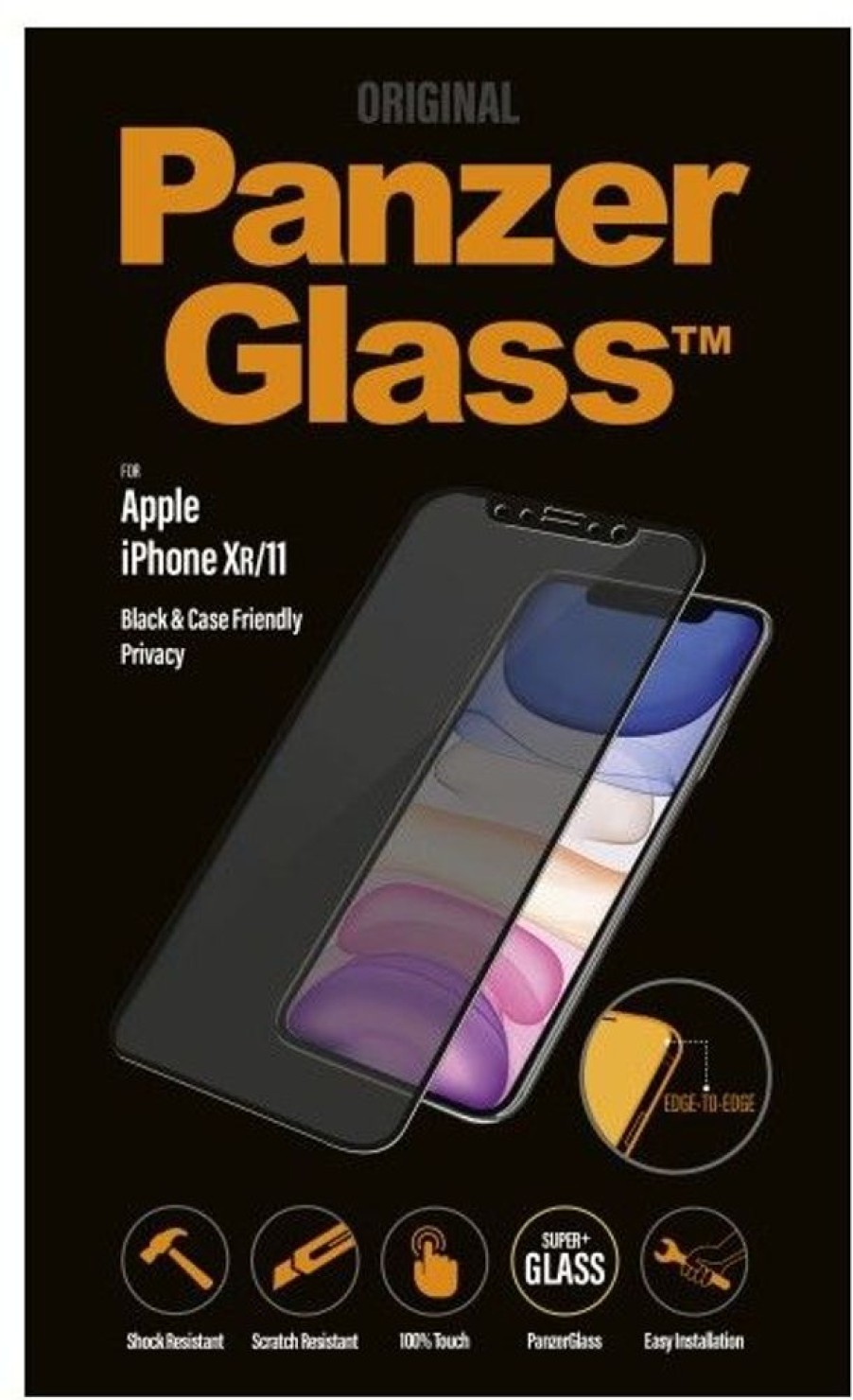 Iphone PanzerGlass Naytonsuojat | Panzerglass Curved Edges Privacy (Iphone 11/Xr)