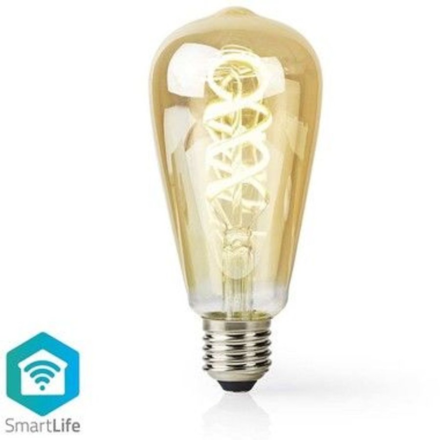 Alykkaat Kodit Nedis Valaistus | Nedis Smartlife Wi-Fi Smart Led Vintage -Polttimo E27 4,9W