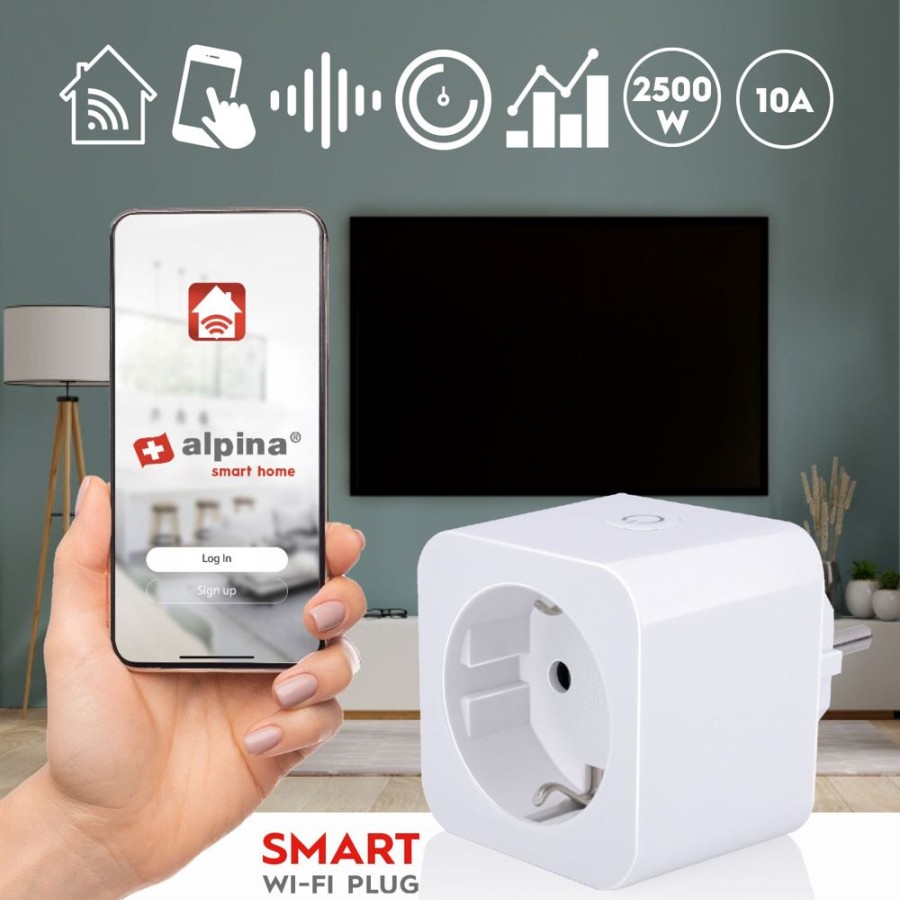 Alykkaat Kodit Alpina Kytkimet | Alpina Smart Wifi Plug 2300W