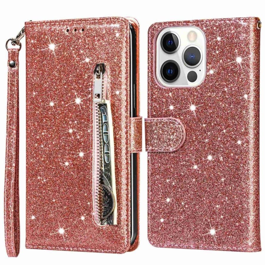 Iphone Trolsk Vanhemmat Laitteet | Trolsk Glitter Wallet (Iphone 14 Pro Max)