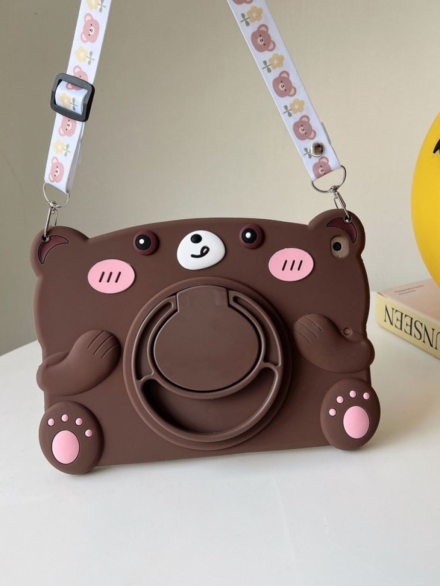 Ipad Trolsk Kuoret & Kotelot | Trolsk Kids Case Hihnalla - Cute Bear (Ipad Mini 6)