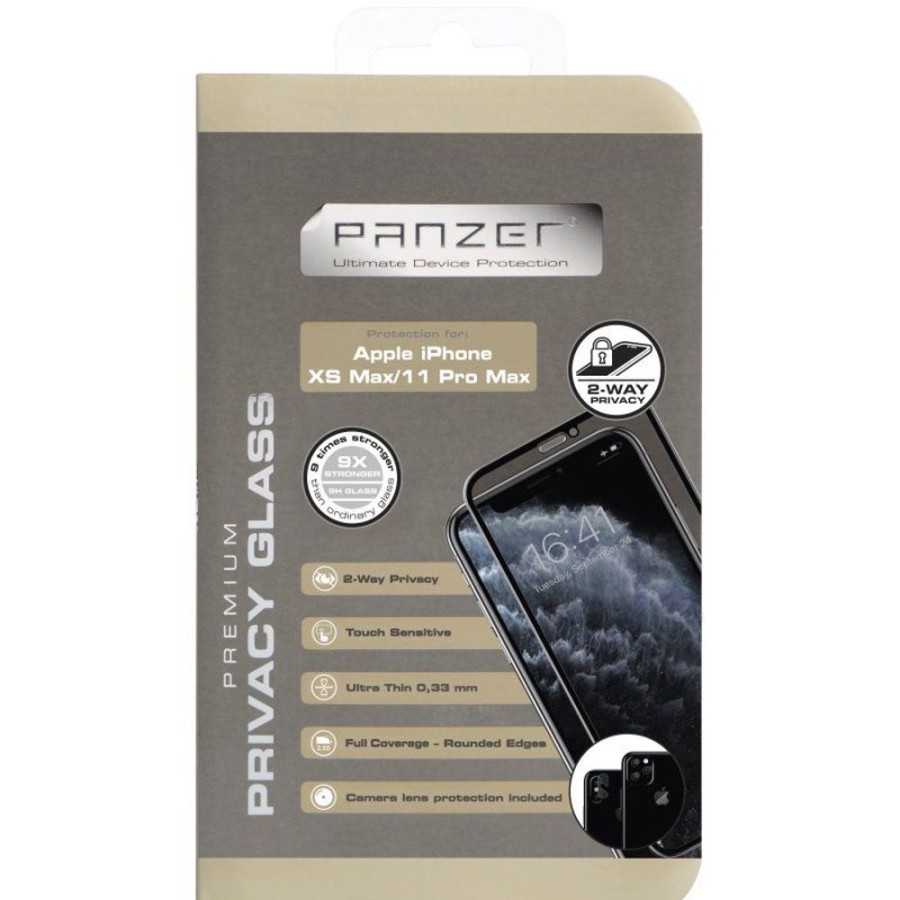 Iphone Panzer Naytonsuojat | Panzer Curved Privacy Screen 2-Way V2 (Iphone 11 Pro Max/Xs Max)