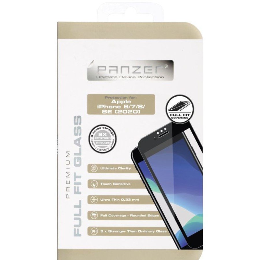 Iphone Panzer Naytonsuojat | Panzer Full-Fit Silicate Screen Protector (Iphone Se2/8/7/6/6S)