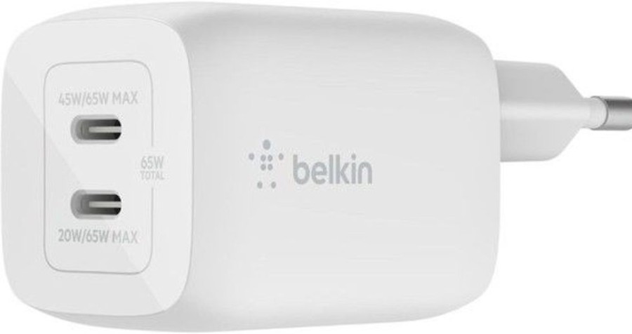 Mac Belkin Lataaminen | Belkin Boostcharge Pro Dual Usb-C Gan -Seinalaturi Pps 65 W:Lla